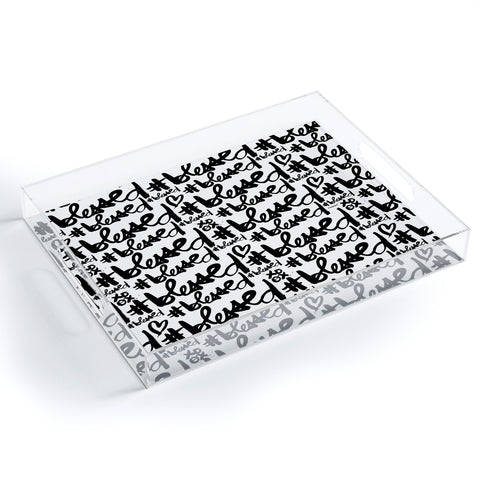 Kal Barteski BLESSED pattern Acrylic Tray