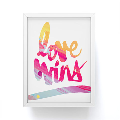 Kal Barteski LOVE WINS colour Framed Mini Art Print