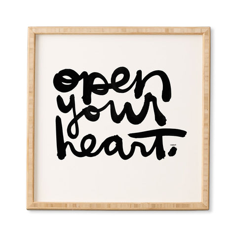 Kal Barteski OPEN YOUR HEART Framed Wall Art