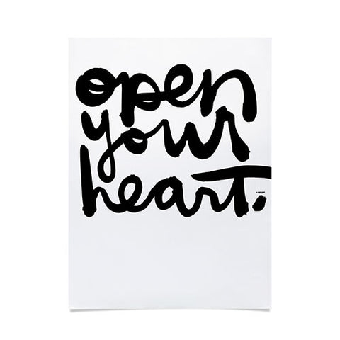 Kal Barteski OPEN YOUR HEART Poster