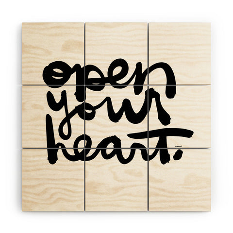 Kal Barteski OPEN YOUR HEART Wood Wall Mural