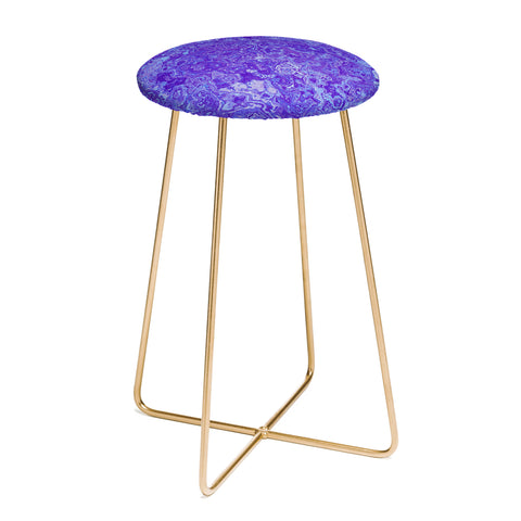 Kaleiope Studio Blue and Purple Marble Counter Stool