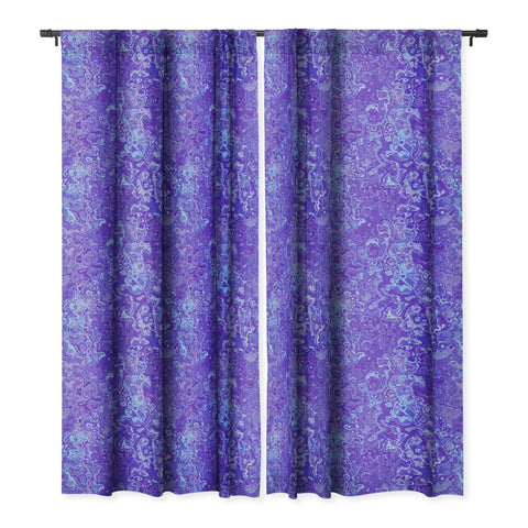 Kaleiope Studio Blue and Purple Marble Blackout Window Curtain