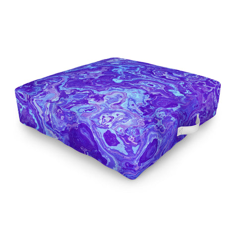 Kaleiope Studio Blue and Purple Marble Outdoor Floor Cushion