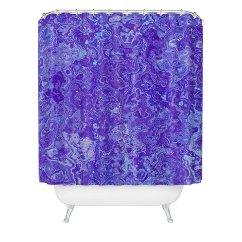 Kaleiope Studio Blue and Purple Marble Shower Curtain