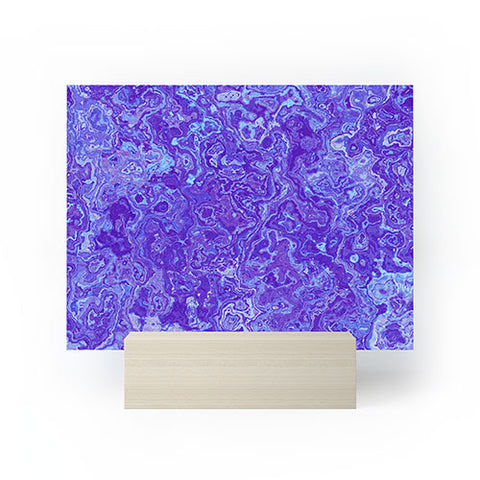 Kaleiope Studio Blue and Purple Marble Mini Art Print