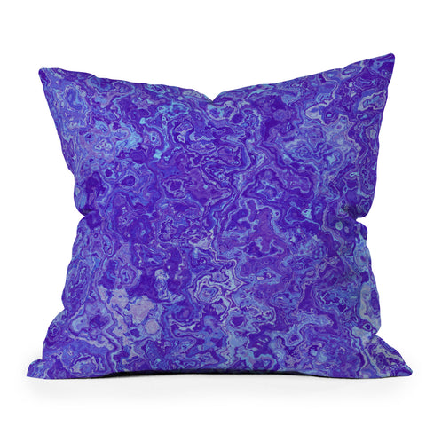 Kaleiope Studio Blue and Purple Marble Outdoor Throw Pillow