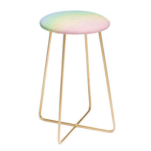 Kaleiope Studio Colorful Boho Abstract Streaks Counter Stool