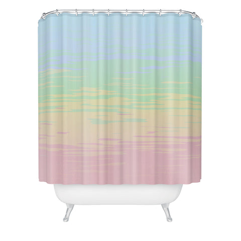 Kaleiope Studio Colorful Boho Abstract Streaks Shower Curtain