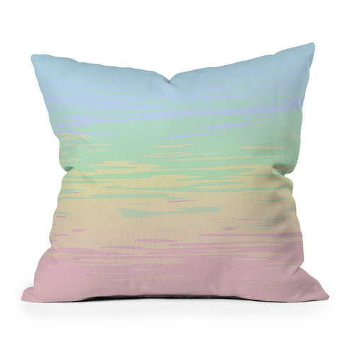 Kaleiope Studio Colorful Boho Abstract Streaks Throw Pillow