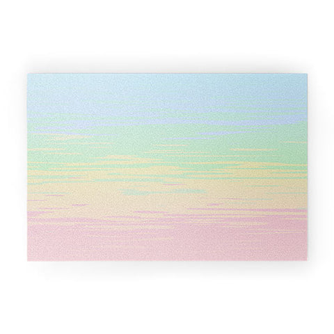 Kaleiope Studio Colorful Boho Abstract Streaks Welcome Mat