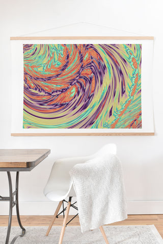 Kaleiope Studio Colorful Boho Swirl Art Print And Hanger