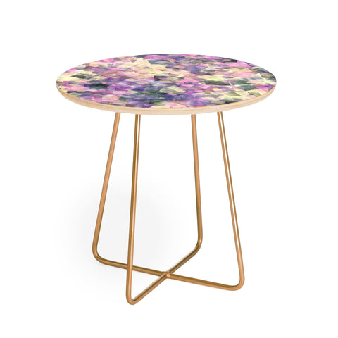 Kaleiope Studio Colorful Jumbled Squares Round Side Table