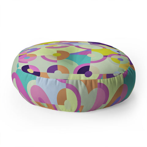 Kaleiope Studio Colorful Modern Circles Floor Pillow Round