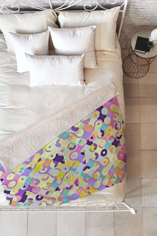 Kaleiope Studio Colorful Modern Circles Fleece Throw Blanket