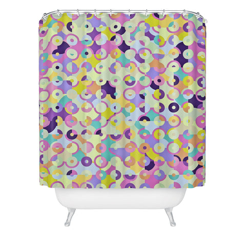 Kaleiope Studio Colorful Modern Circles Shower Curtain