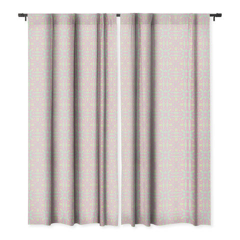 Kaleiope Studio Colorful Ornate Funky Pattern Blackout Window Curtain