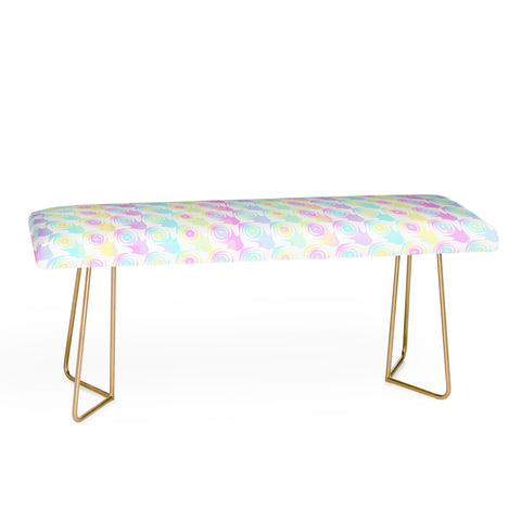 Kaleiope Studio Colorful Rainbow Bubbles Bench