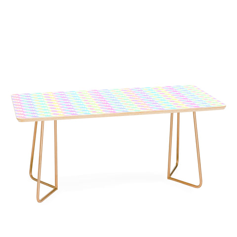 Kaleiope Studio Colorful Rainbow Bubbles Coffee Table