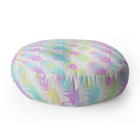 Kaleiope Studio Colorful Rainbow Bubbles Floor Pillow Round
