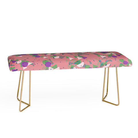 Kaleiope Studio Colorful Retro Shapes Bench