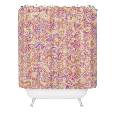 Kaleiope Studio Colorful Squiggly Stripes Shower Curtain