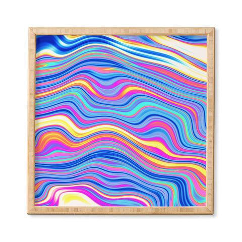 Kaleiope Studio Colorful Vivid Groovy Stripes Framed Wall Art