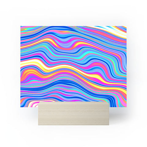 Kaleiope Studio Colorful Vivid Groovy Stripes Mini Art Print