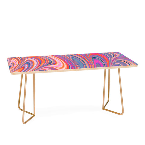 Kaleiope Studio Colorful Wavy Fractal Texture Coffee Table