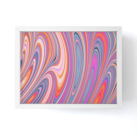 Kaleiope Studio Colorful Wavy Fractal Texture Framed Mini Art Print