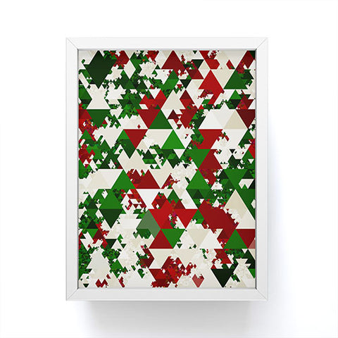 Kaleiope Studio Funky Christmas Triangles Framed Mini Art Print