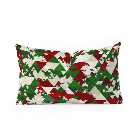 Kaleiope Studio Funky Christmas Triangles Oblong Throw Pillow