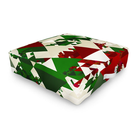 Kaleiope Studio Funky Christmas Triangles Outdoor Floor Cushion