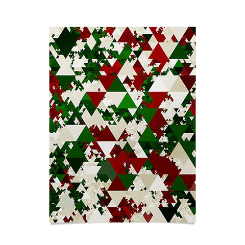 Kaleiope Studio Funky Christmas Triangles Poster