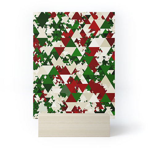 Kaleiope Studio Funky Christmas Triangles Mini Art Print
