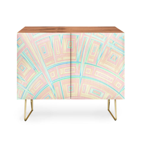 Kaleiope Studio Funky Colorful Fractal Texture Credenza