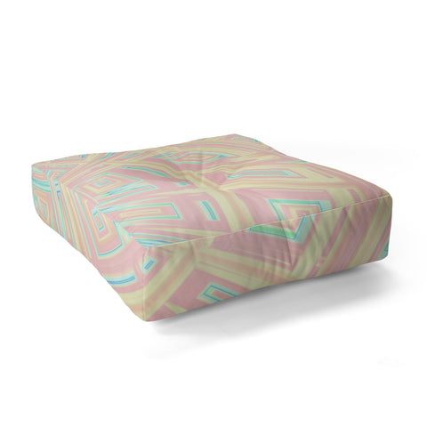 Kaleiope Studio Funky Colorful Fractal Texture Floor Pillow Square