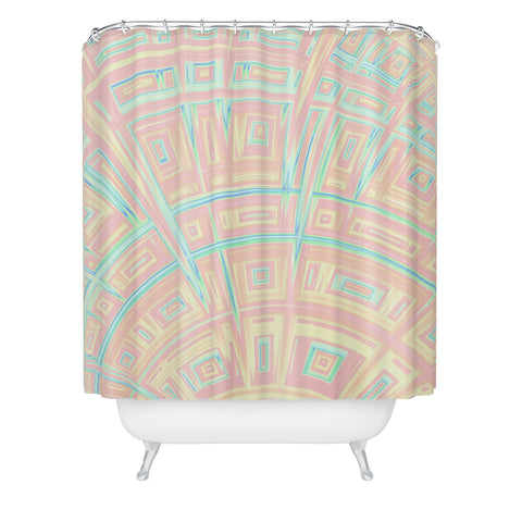 Kaleiope Studio Funky Colorful Fractal Texture Shower Curtain