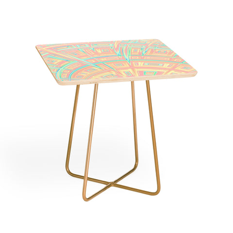 Kaleiope Studio Funky Colorful Fractal Texture Side Table