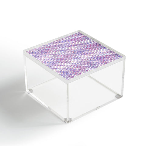 Kaleiope Studio Funky Pink and Purple Squares Acrylic Box