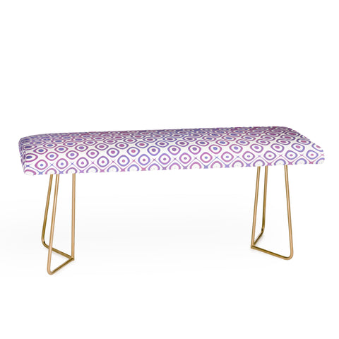 Kaleiope Studio Funky Pink and Purple Squares Bench