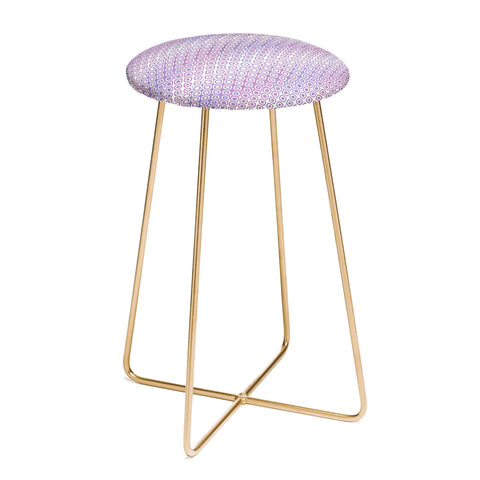 Kaleiope Studio Funky Pink and Purple Squares Counter Stool