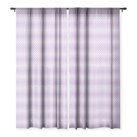 Kaleiope Studio Funky Pink and Purple Squares Sheer Window Curtain