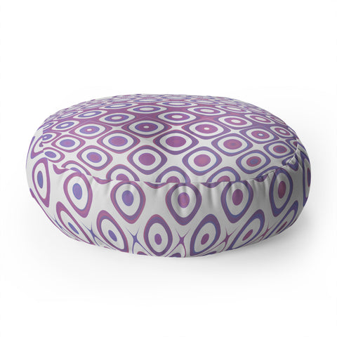 Kaleiope Studio Funky Pink and Purple Squares Floor Pillow Round