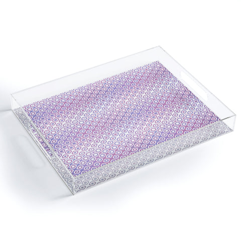 Kaleiope Studio Funky Pink and Purple Squares Acrylic Tray