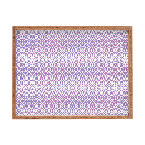 Kaleiope Studio Funky Pink and Purple Squares Rectangular Tray
