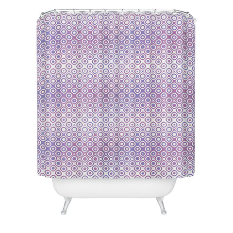 Kaleiope Studio Funky Pink and Purple Squares Shower Curtain