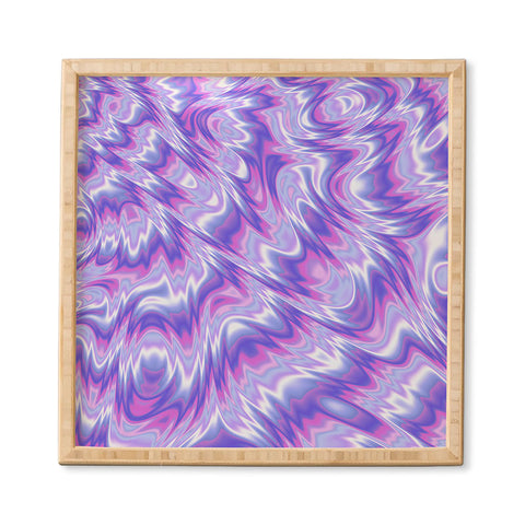 Kaleiope Studio Funky Purple Fractal Texture Framed Wall Art