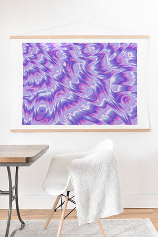 Kaleiope Studio Funky Purple Fractal Texture Art Print And Hanger