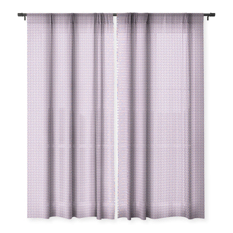 Kaleiope Studio Funky Truchet Tiles Sheer Window Curtain
